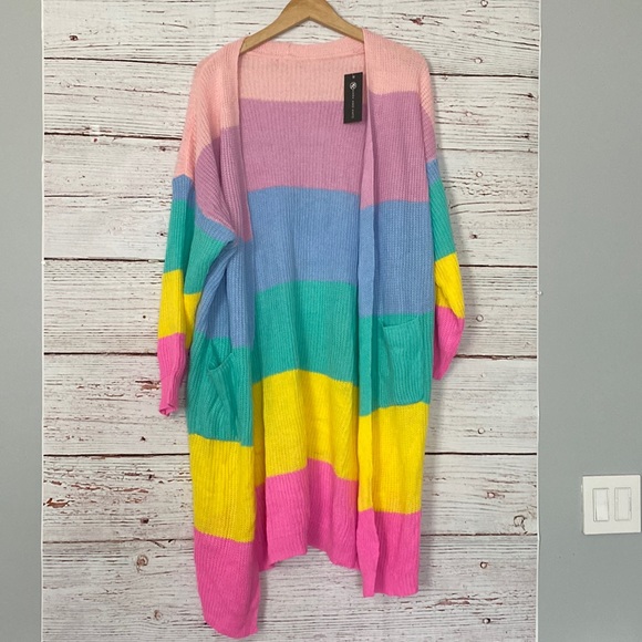 Womens color block Cardigan - Picture 5 of 8